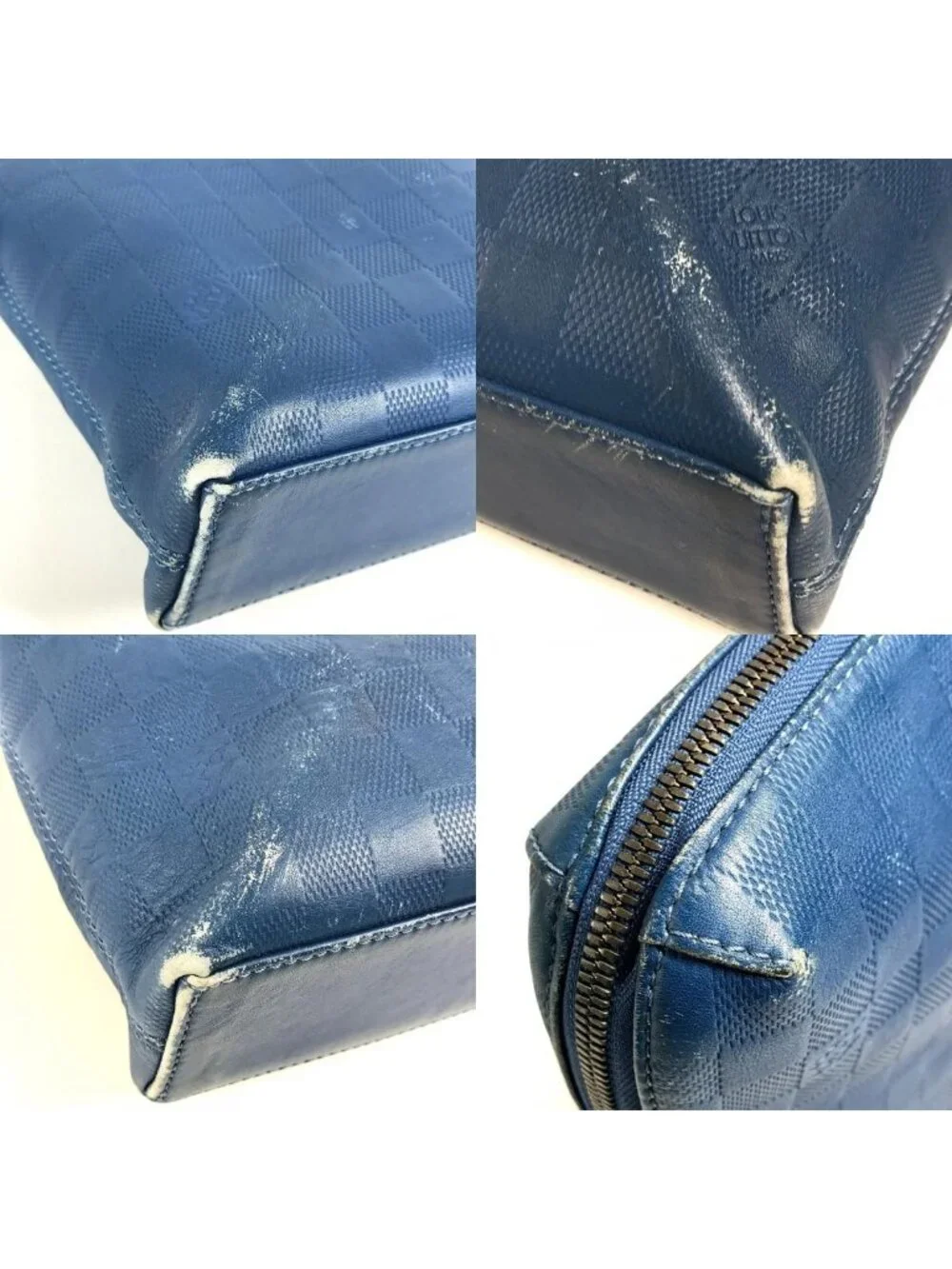 Louis Vuitton Business Bag Porte Documents Jour Pdj Damier Infini Leather Blue
